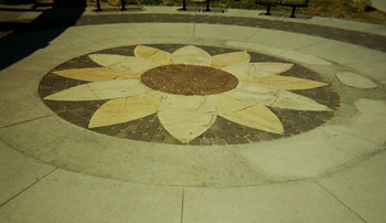 kansas sunflower mosaic, visitor's center, I-70